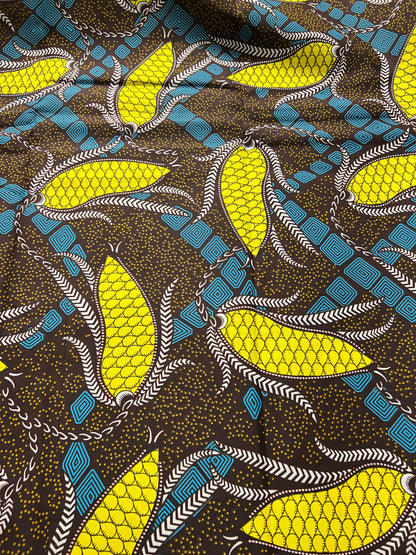Polycotton African Fabric 6 Yards Soft Ankara Wax Print Material