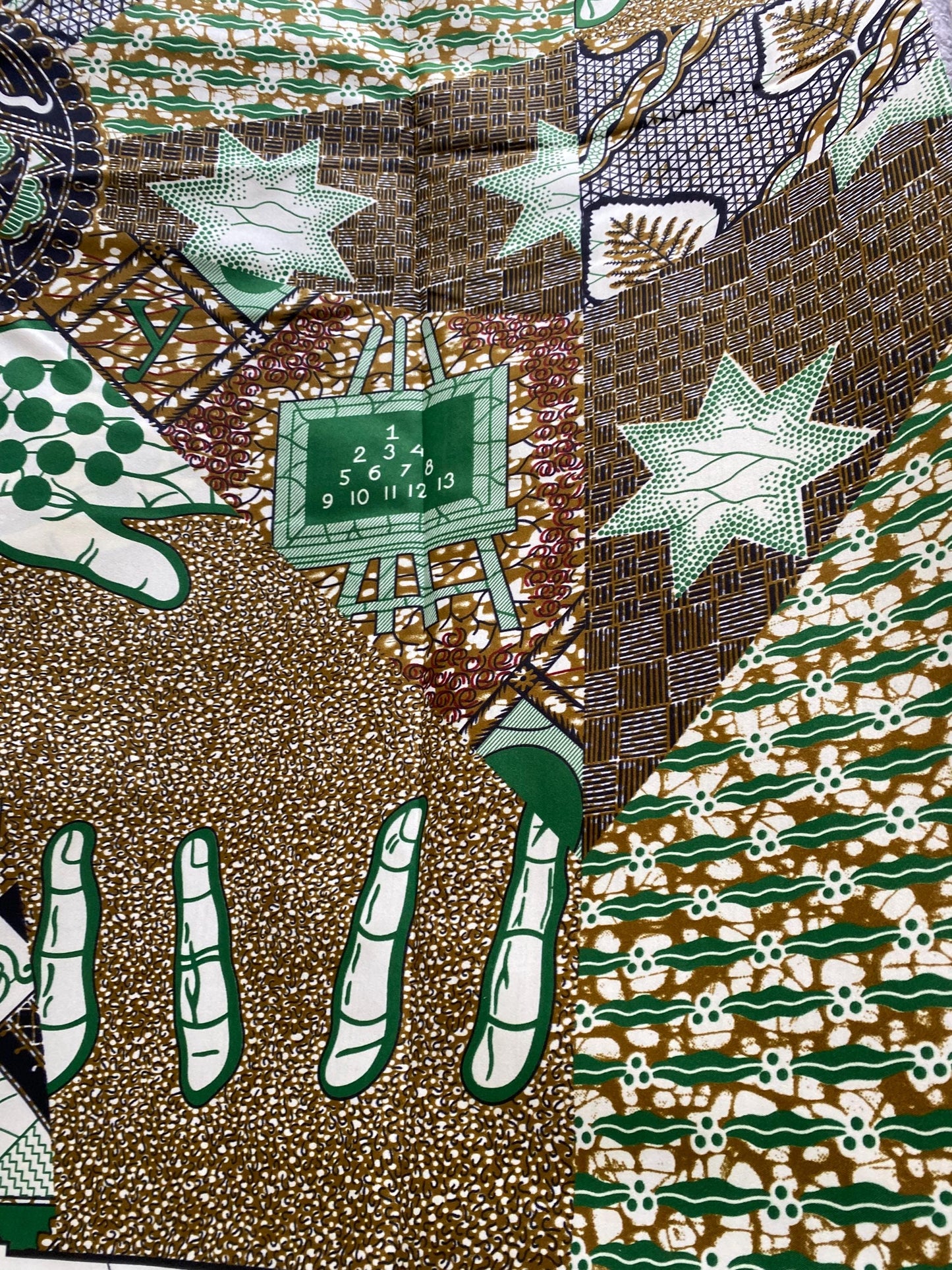 Polycotton African Fabric 6 Yards Soft Ankara Wax Print Material