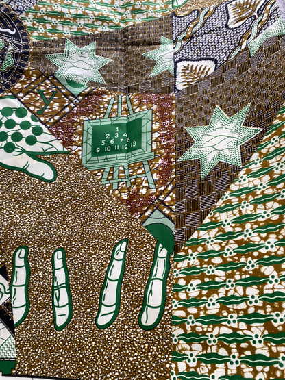 Polycotton African Fabric 6 Yards Soft Ankara Wax Print Material