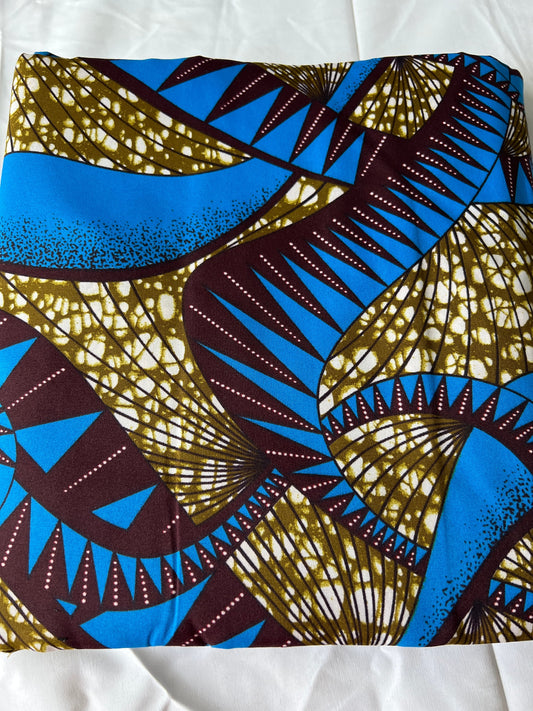 Polycotton African Fabric 6 Yards Soft Ankara Wax Print Material