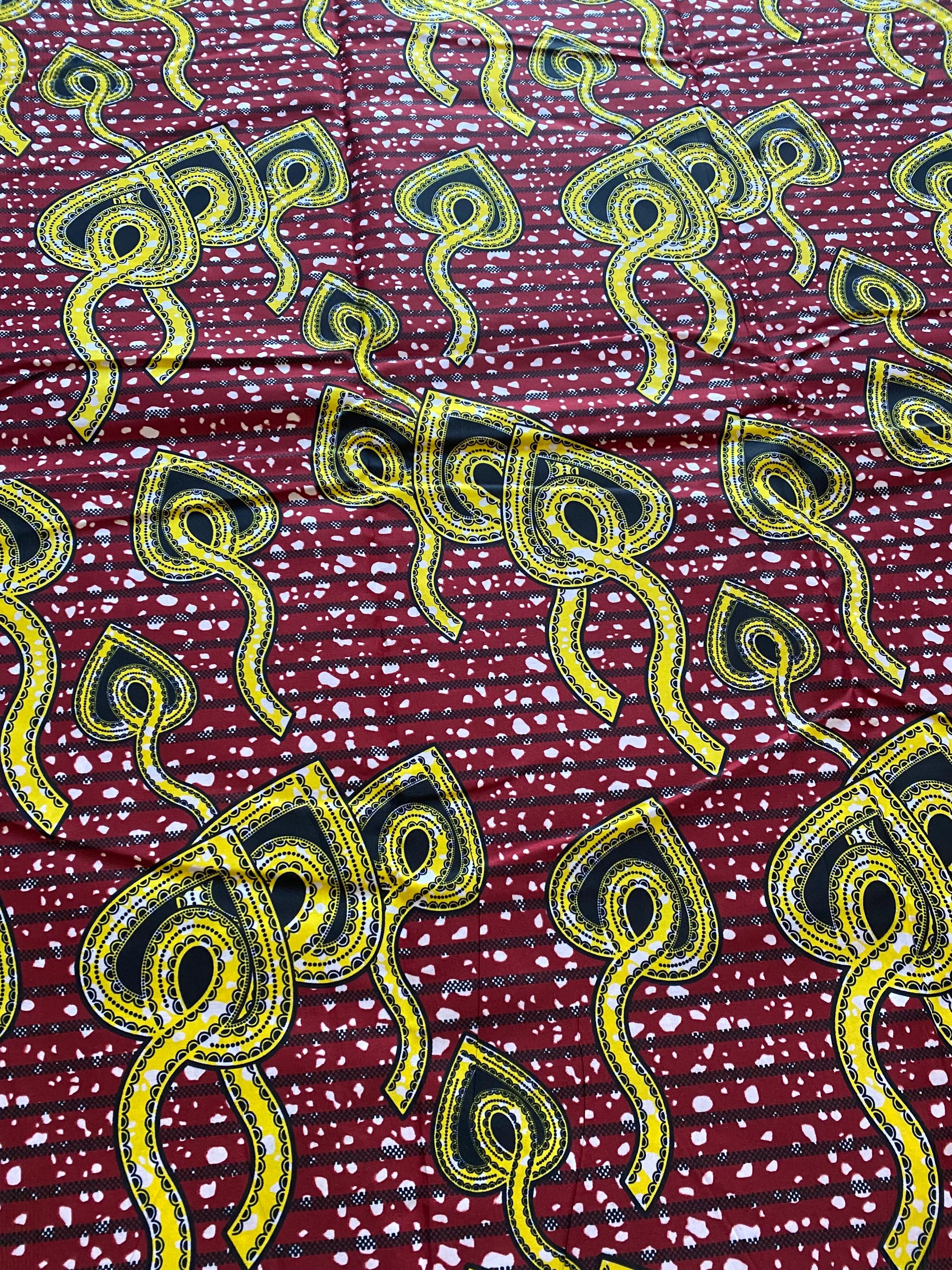 Polycotton African Fabric 6 Yards Soft Ankara Wax Print Material