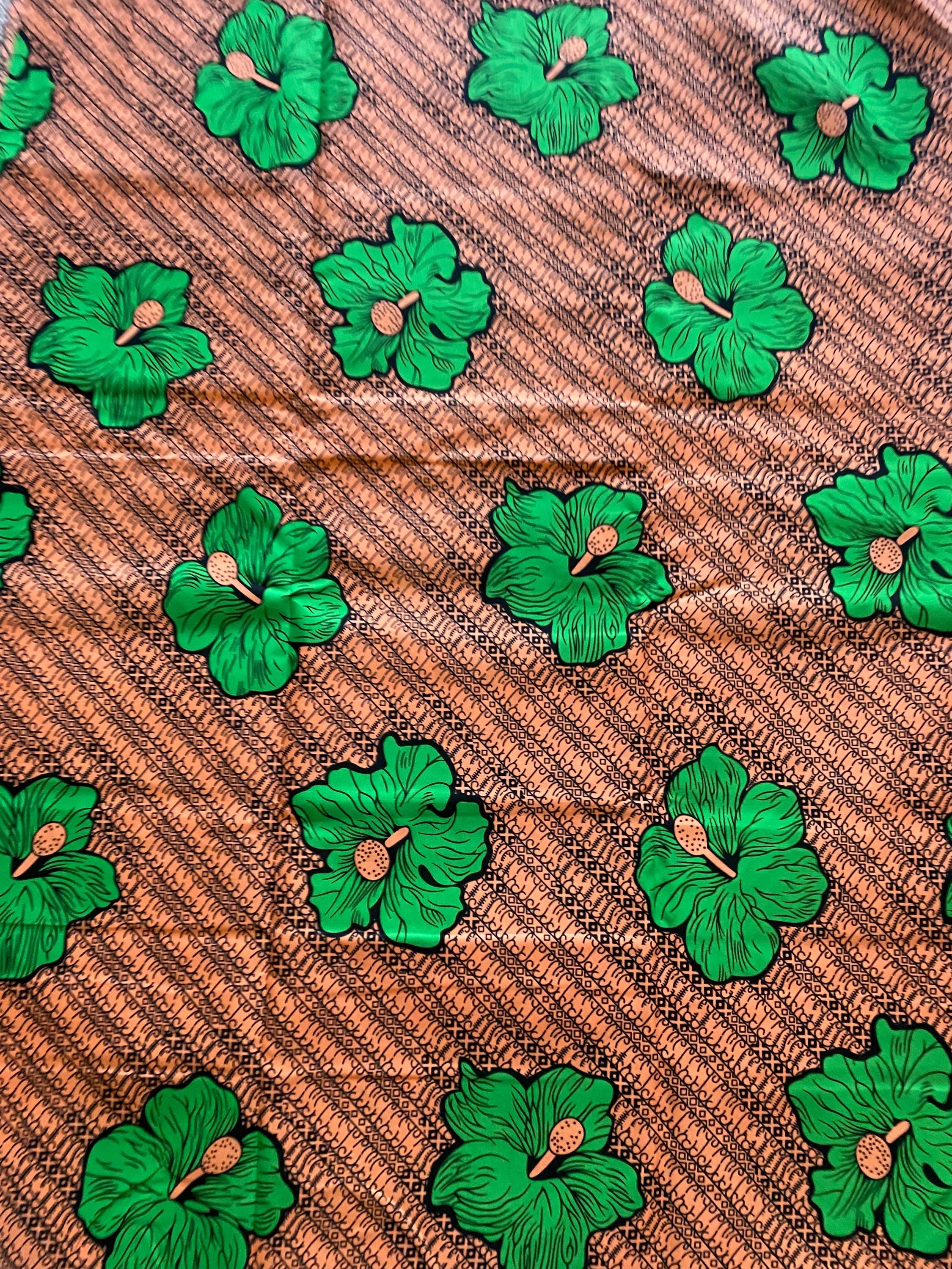 Polycotton African Fabric 6 Yards Soft Ankara Wax Print Material