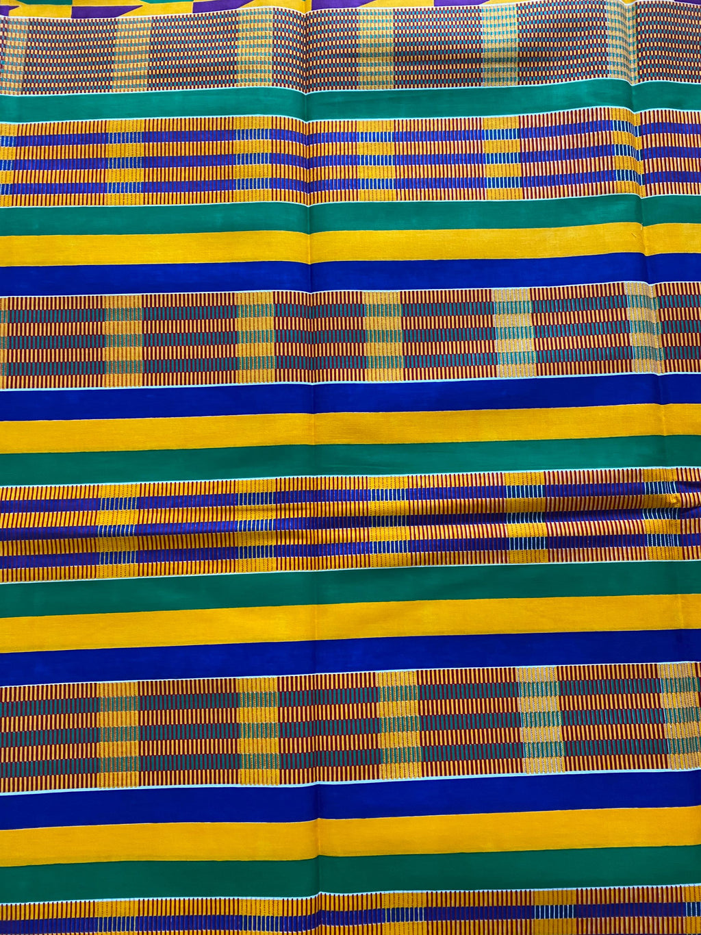 6yards Kente Genuine 100% cotton fabric  African wax