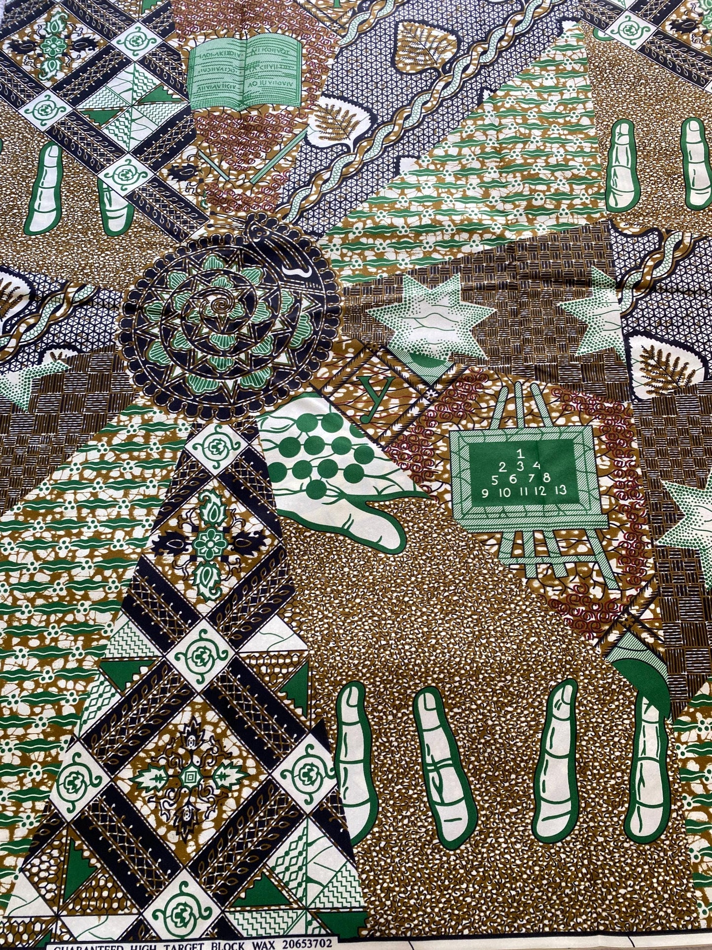 Polycotton African Fabric 6 Yards Soft Ankara Wax Print Material