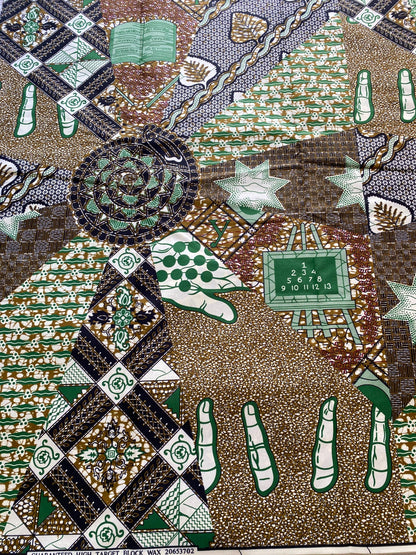 Polycotton African Fabric 6 Yards Soft Ankara Wax Print Material