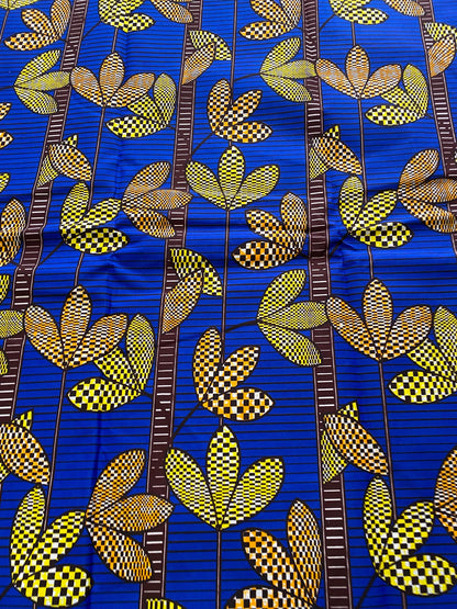 Polycotton African Fabric 6 Yards Soft Ankara Wax Print Material