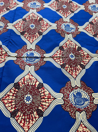 Polycotton African Fabric 6 Yards Soft Ankara Wax Print Material