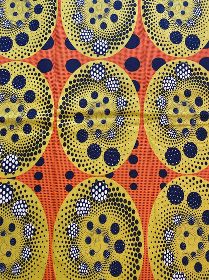 Polycotton African Fabric 6 Yards Soft Ankara Wax Print Material