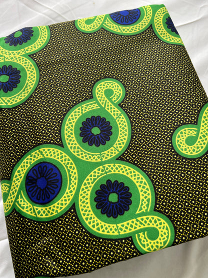 Polycotton African Fabric 6 Yards Soft Ankara Wax Print Material