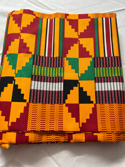 Polycotton African Fabric 6 Yards Soft Ankara Wax Print Material