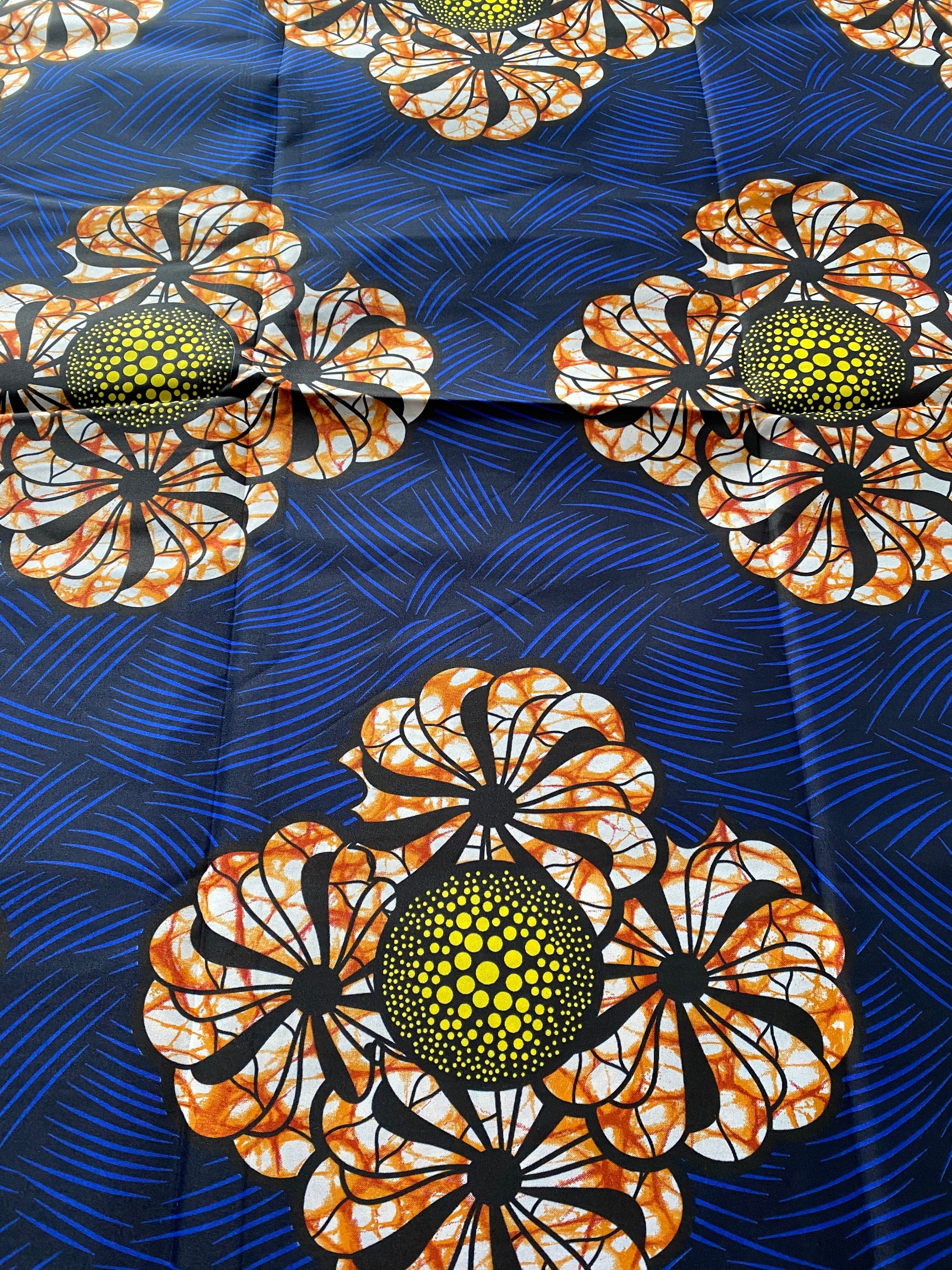 Polycotton African Fabric 6 Yards Soft Ankara Wax Print Material