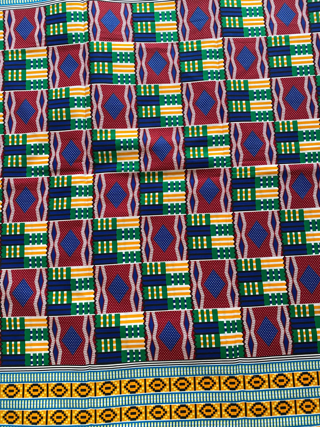 6yards Kente Genuine 100% cotton fabric  African wax