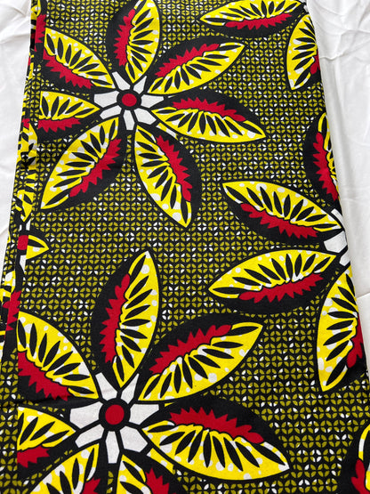 Polycotton African Fabric 6 Yards Soft Ankara Wax Print Material