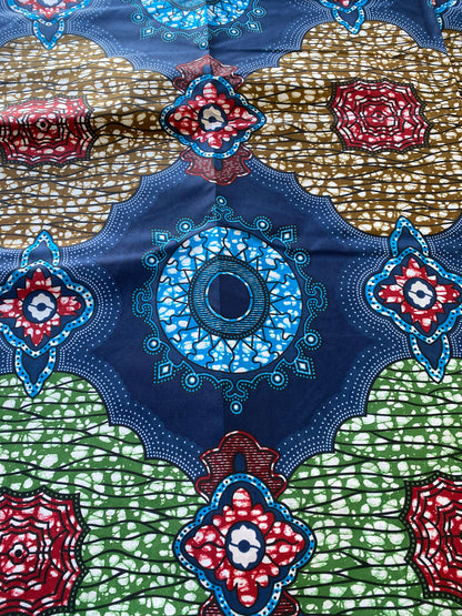 Polycotton African Fabric 6 Yards Soft Ankara Wax Print Material