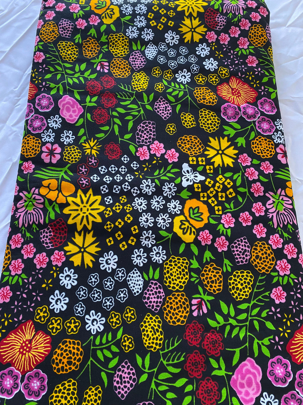 African Wax Print Fabric: Floral Ankara Cotton, 6 Yards