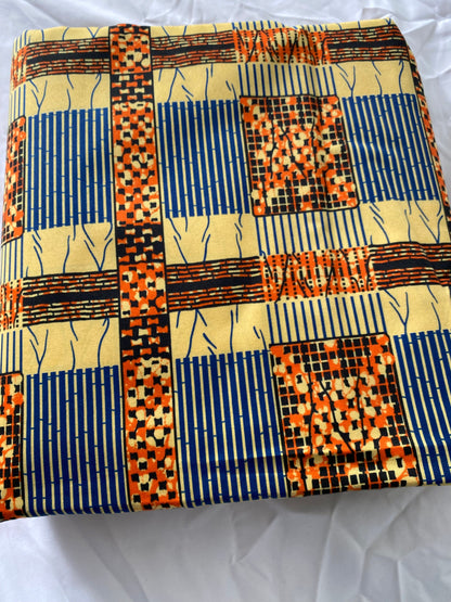 Polycotton African Fabric 6 Yards Soft Ankara Wax Print Material