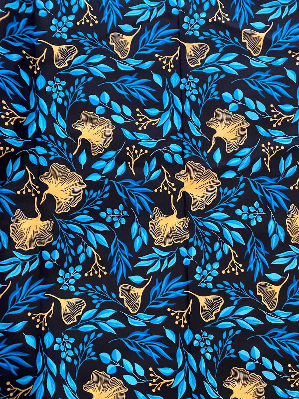 Floral Ankara Fabric, Polycotton African Print, 6 Yards