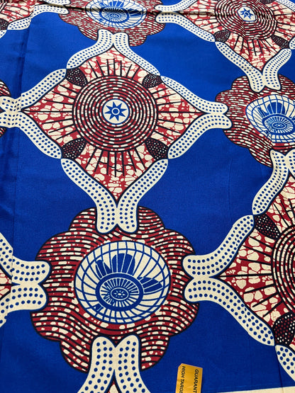 Polycotton African Fabric 6 Yards Soft Ankara Wax Print Material