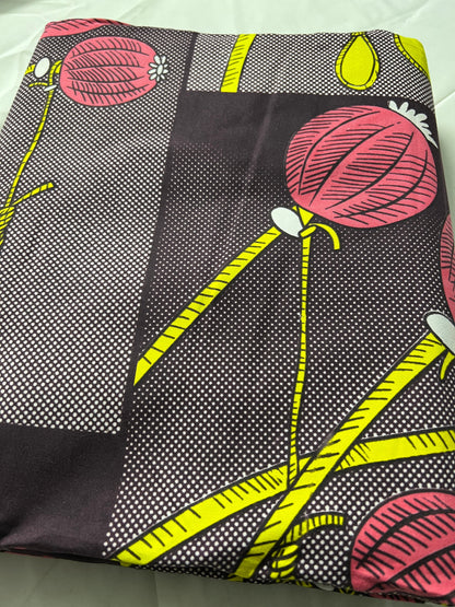 Polycotton African Fabric 6 Yards Soft Ankara Wax Print Material