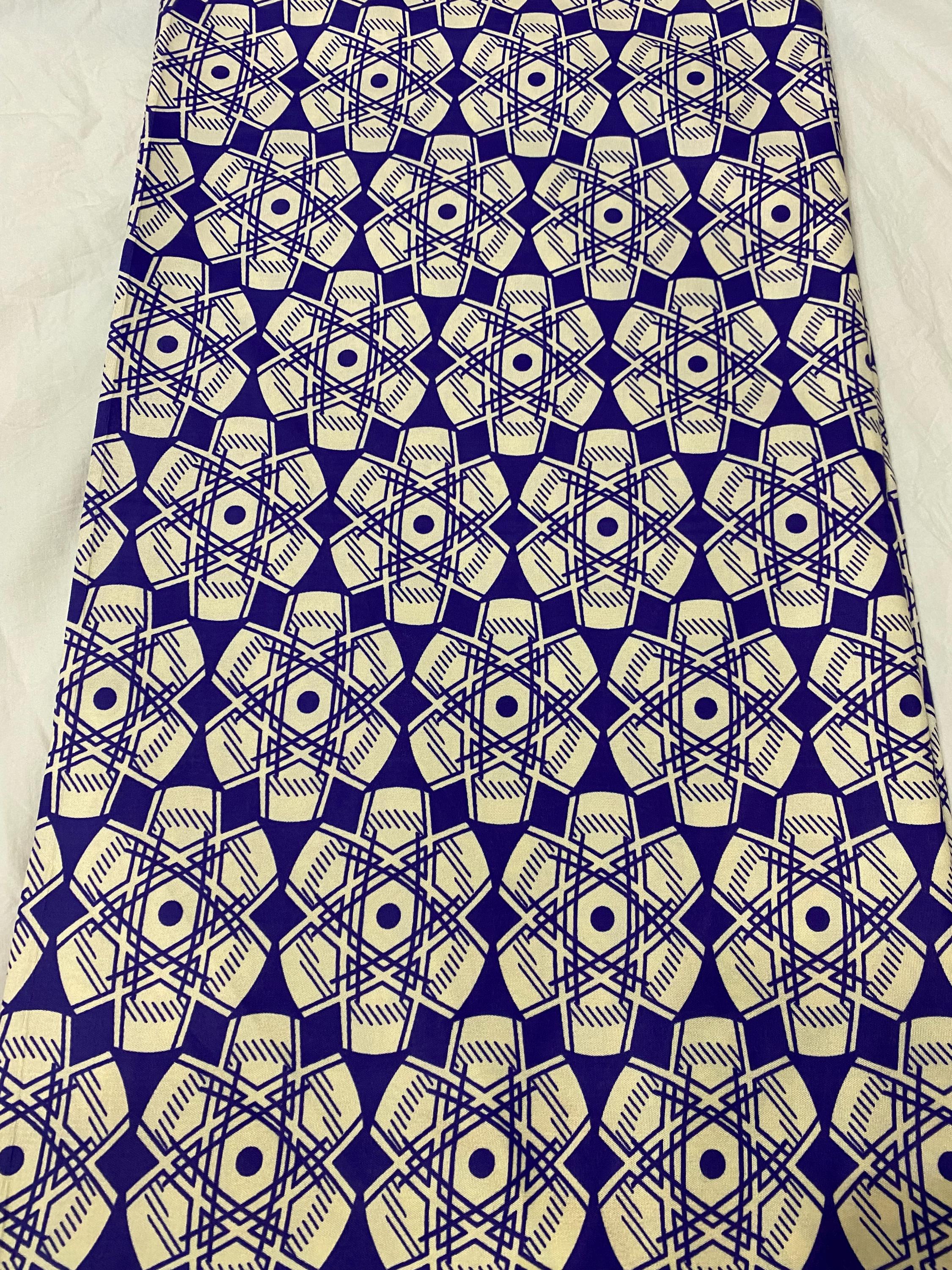 Colorful Ankara Fabric: Soft Polycotton African Print, 6 Yards