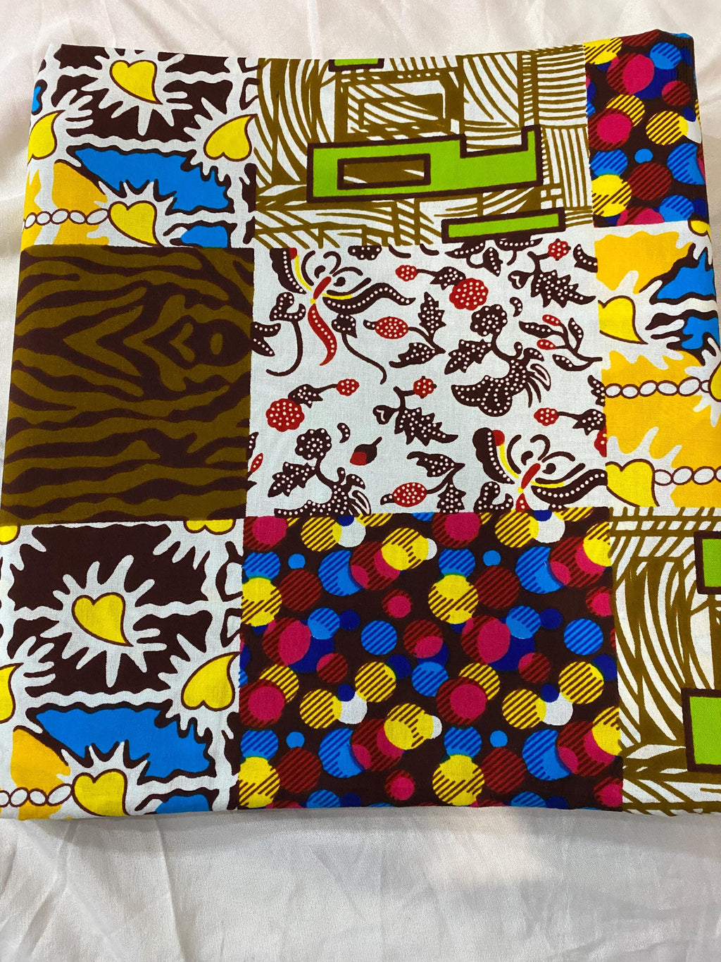 6 Yards 100% Cotton Ankara Wax Print Fabric African Print for Dressmaking, Quilting & Home Décor