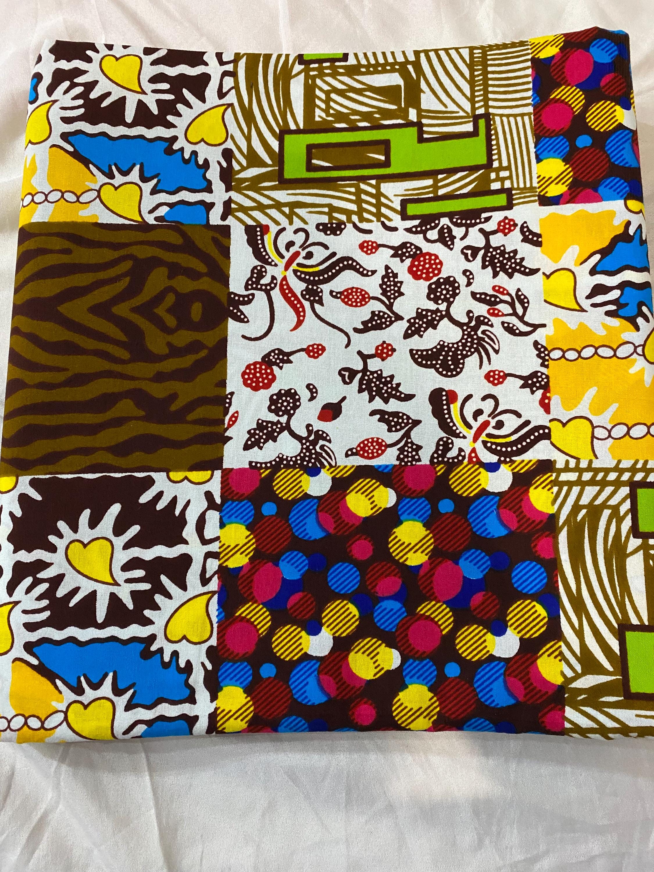 6 Yards 100% Cotton Ankara Wax Print Fabric African Print for Dressmaking, Quilting & Home Décor