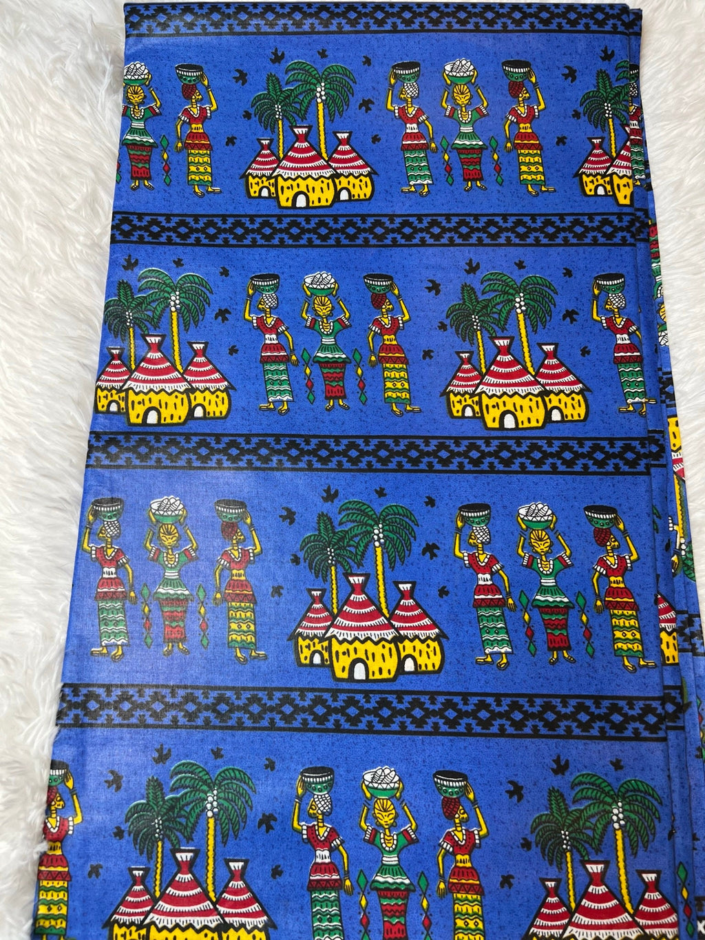 Mud Print Fabric 6 Yards African Tribal Wax Print Cloth