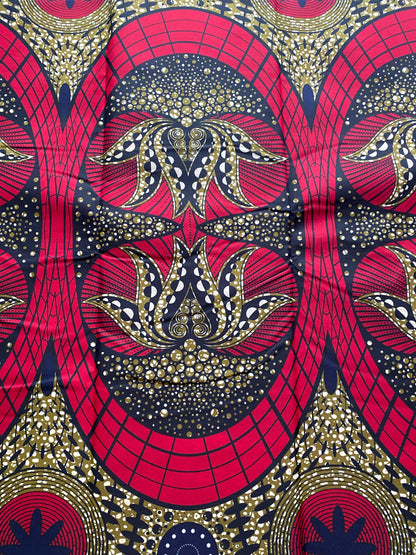 Polycotton African Fabric 6 Yards Soft Ankara Wax Print Material