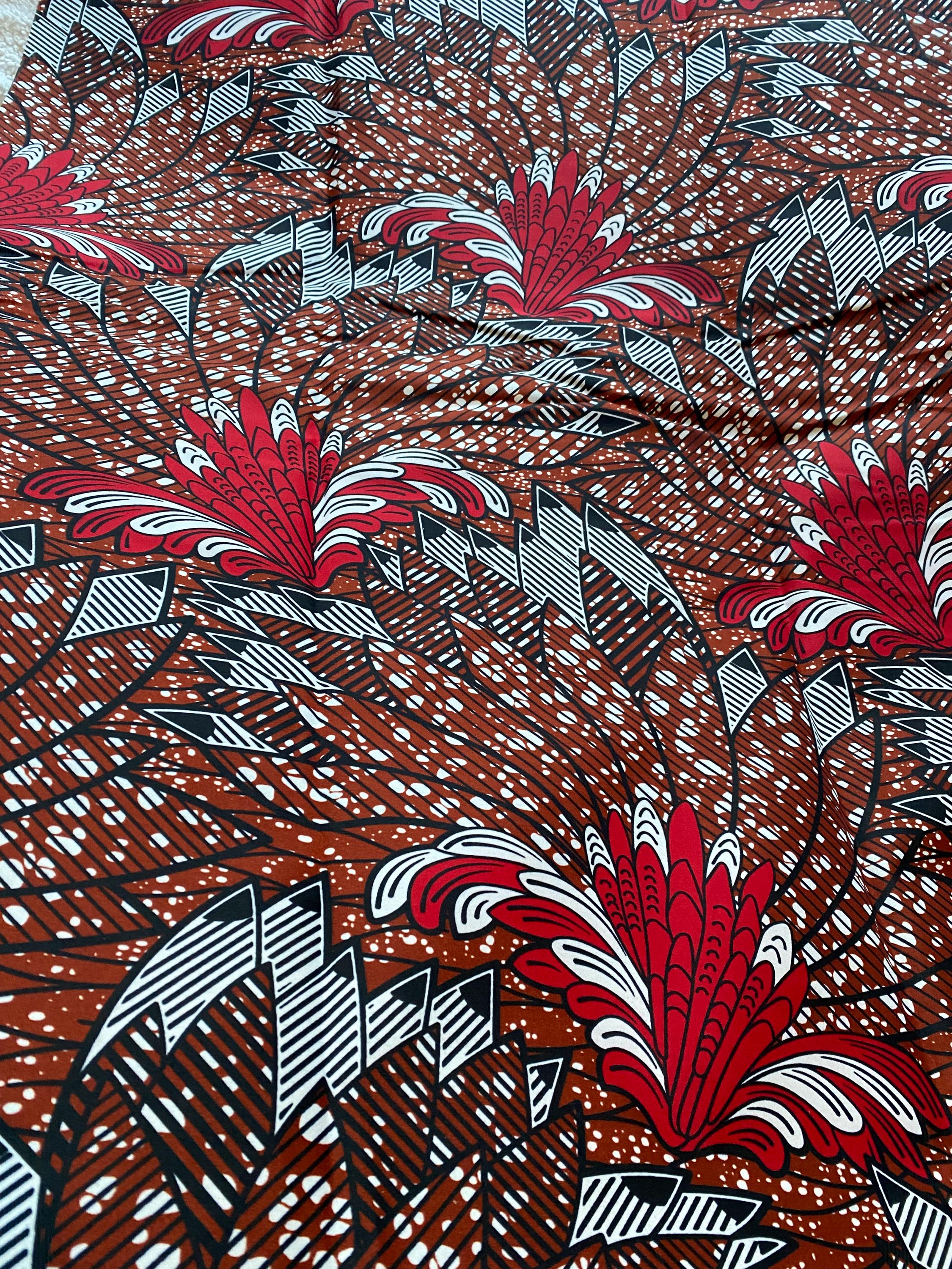 Polycotton African Fabric 6 Yards Soft Ankara Wax Print Material