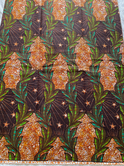 Polycotton African Fabric 6 Yards Soft Ankara Wax Print Material