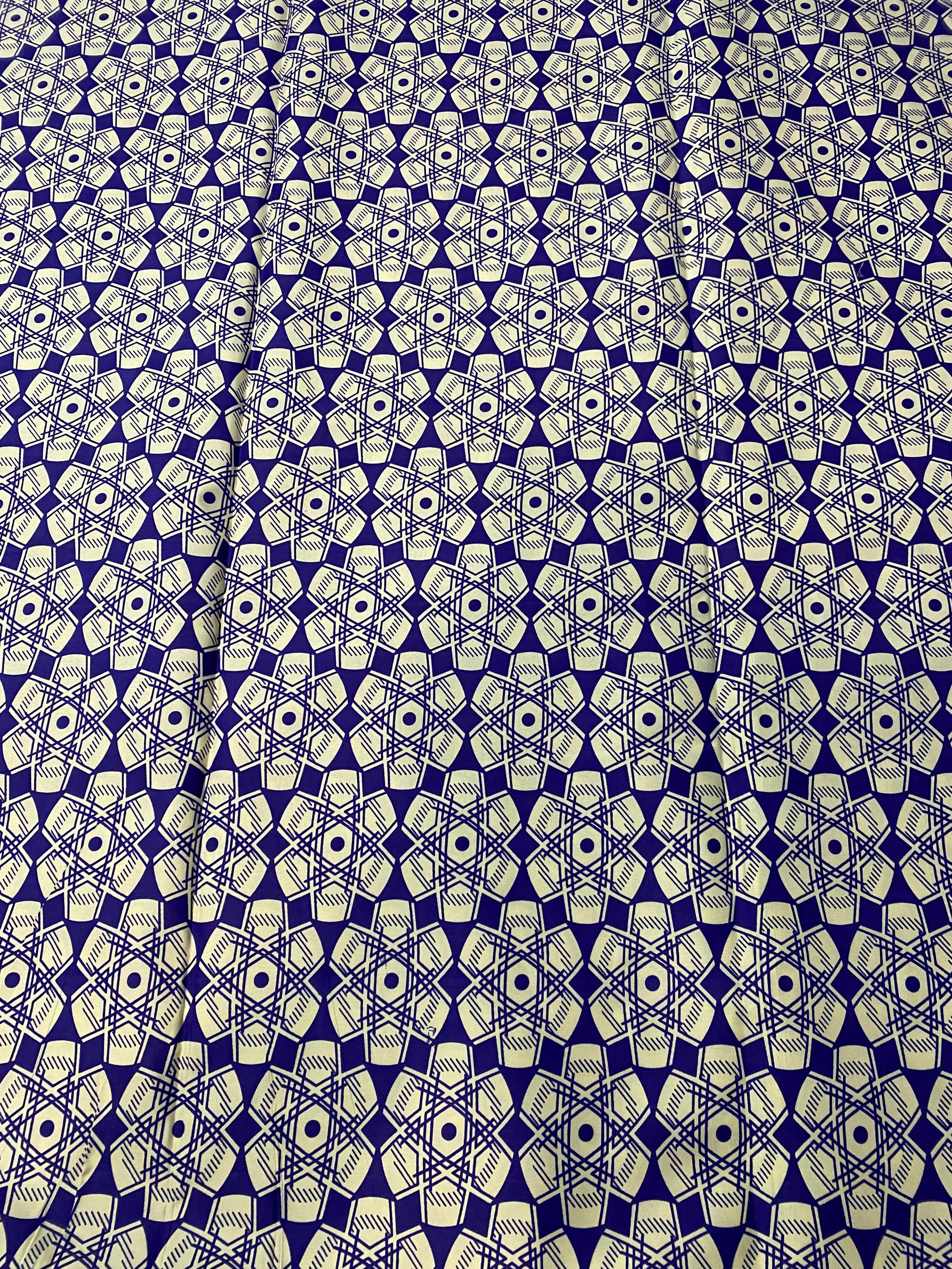 Colorful Ankara Fabric: Soft Polycotton African Print, 6 Yards