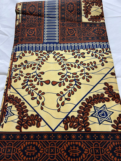 Polycotton African Fabric 6 Yards Soft Ankara Wax Print Material