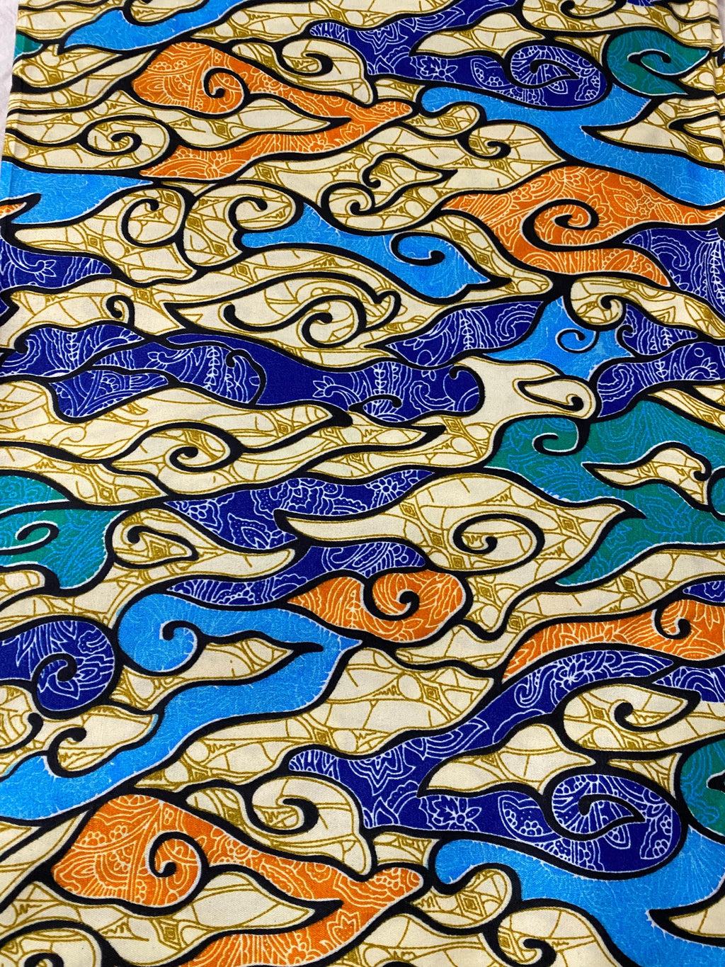 Colorful Ankara Fabric: African Print Polycotton, 6 Yards