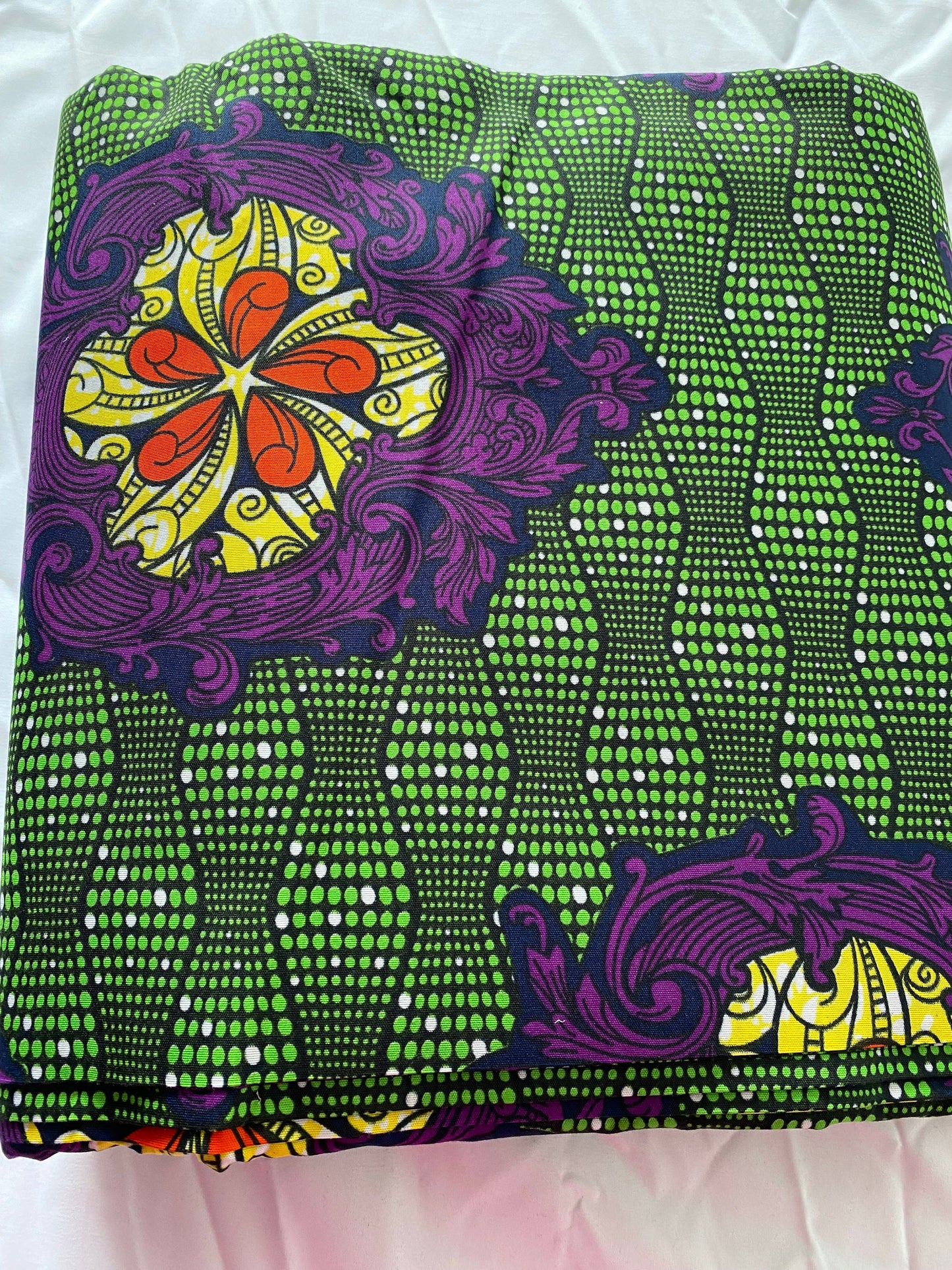 Polycotton African Fabric 6 Yards Soft Ankara Wax Print Material