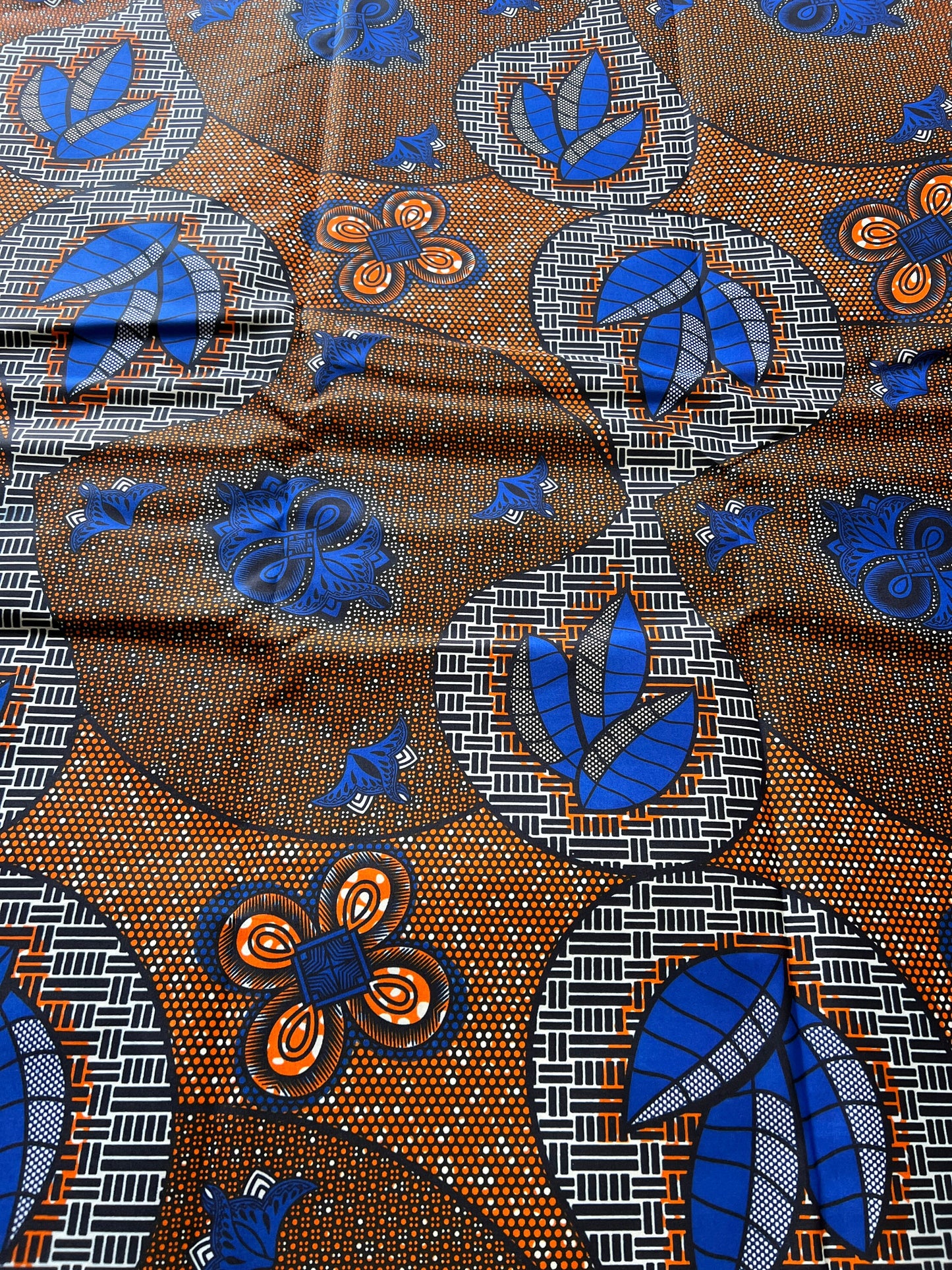 Polycotton African Fabric 6 Yards Soft Ankara Wax Print Material