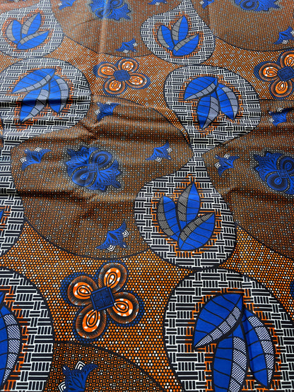 Polycotton African Fabric 6 Yards Soft Ankara Wax Print Material