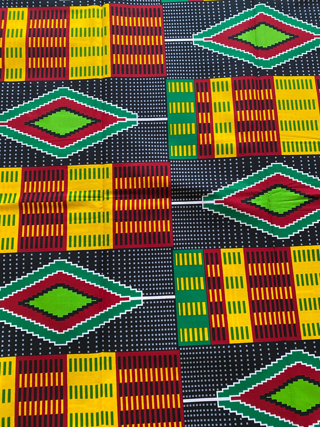 Kente Print Cotton Fabric – African Wax Print, Dress Making By The Yard