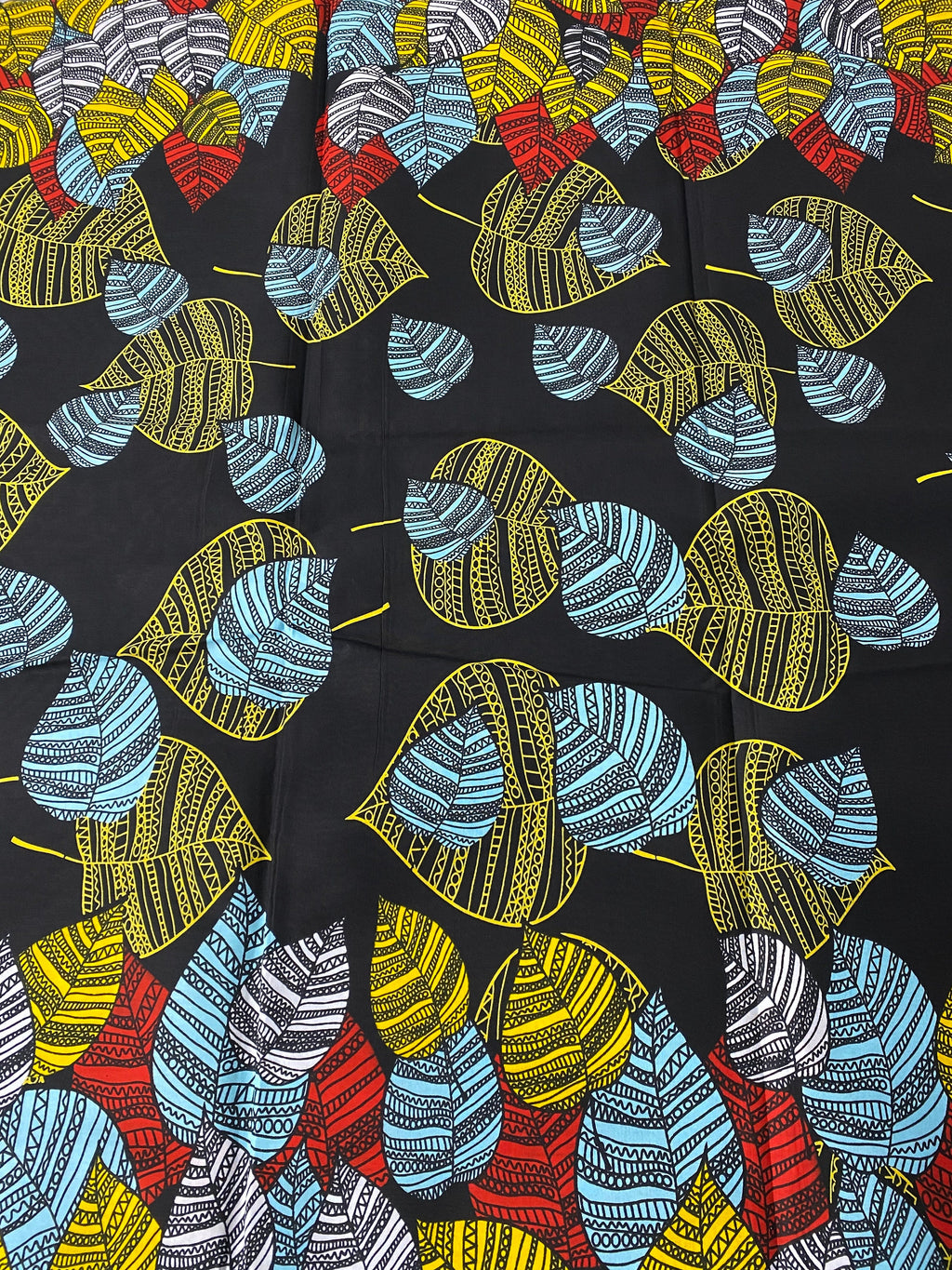 African Wax Print Fabric: Floral Ankara Cotton, 6 Yards