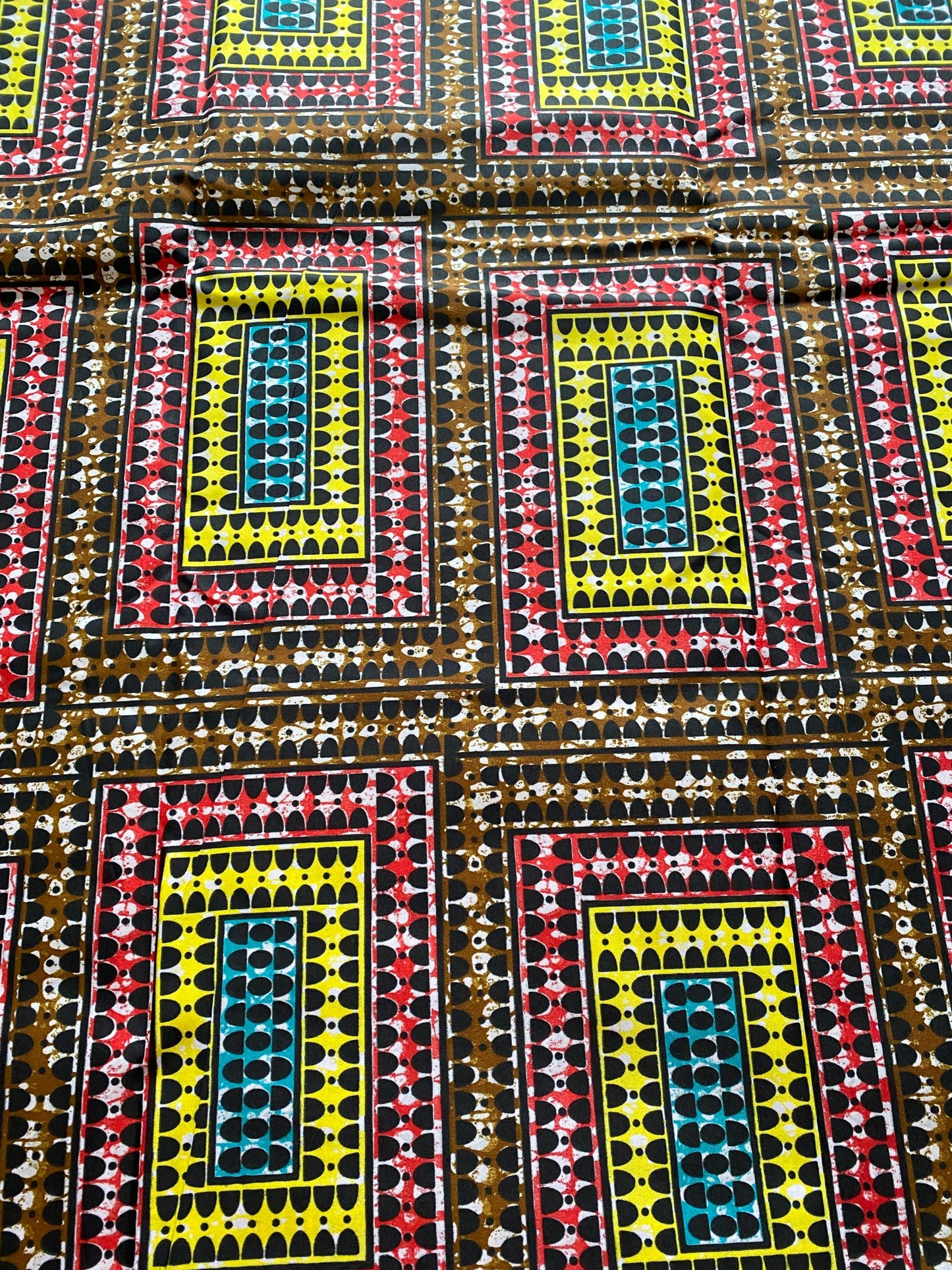 Polycotton African Fabric 6 Yards Soft Ankara Wax Print Material