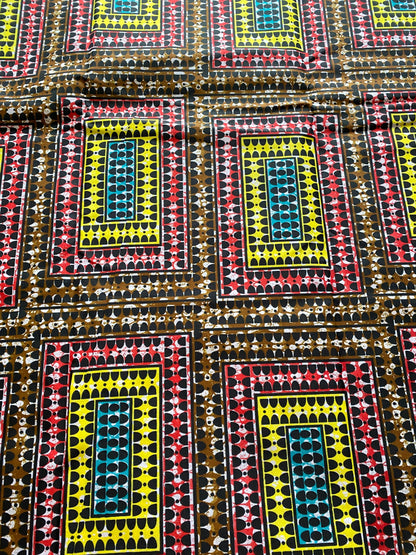 Polycotton African Fabric 6 Yards Soft Ankara Wax Print Material