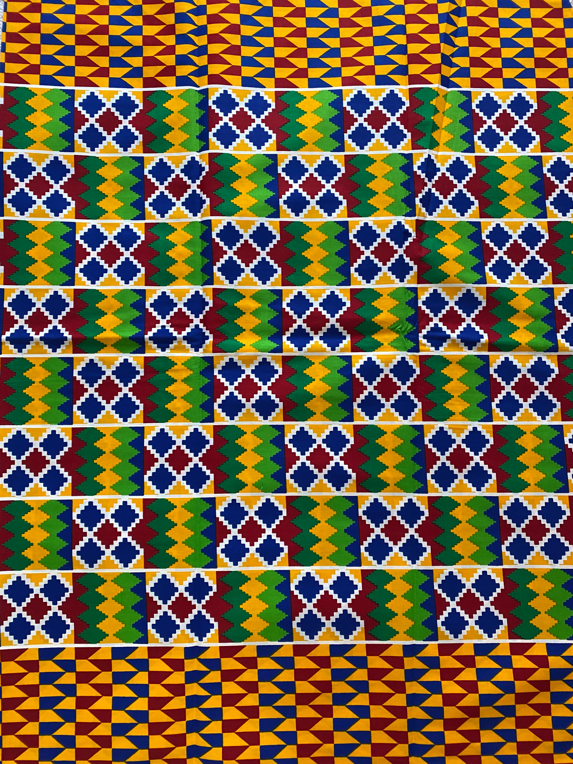 6yards Genuine Kente 100% cotton African wax