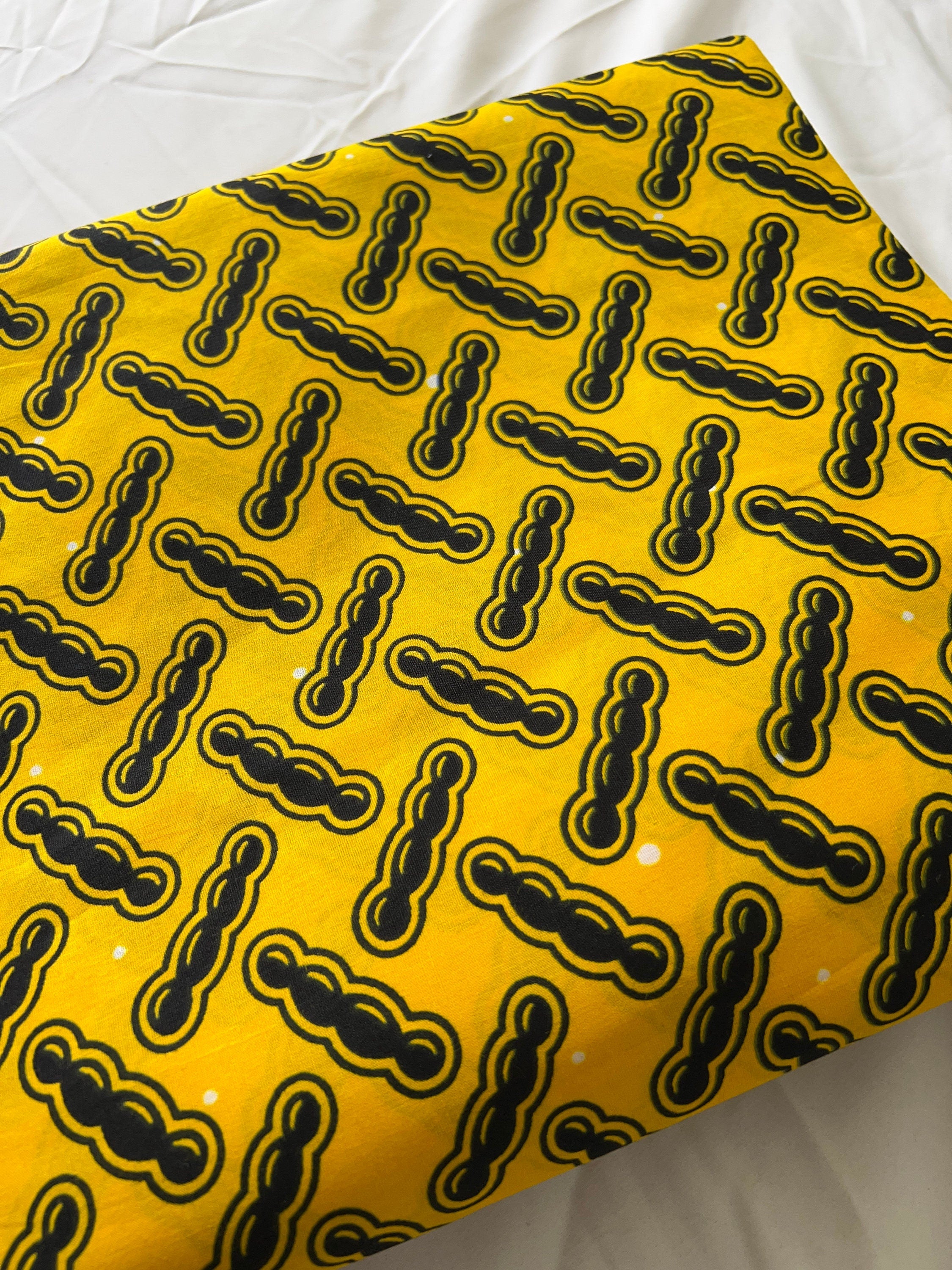 African Wax Print Fabric: Multicolored Cotton Textile, 6 Yard