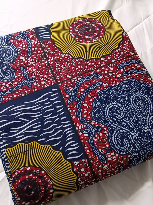 Polycotton African Fabric 6 Yards Soft Ankara Wax Print Material