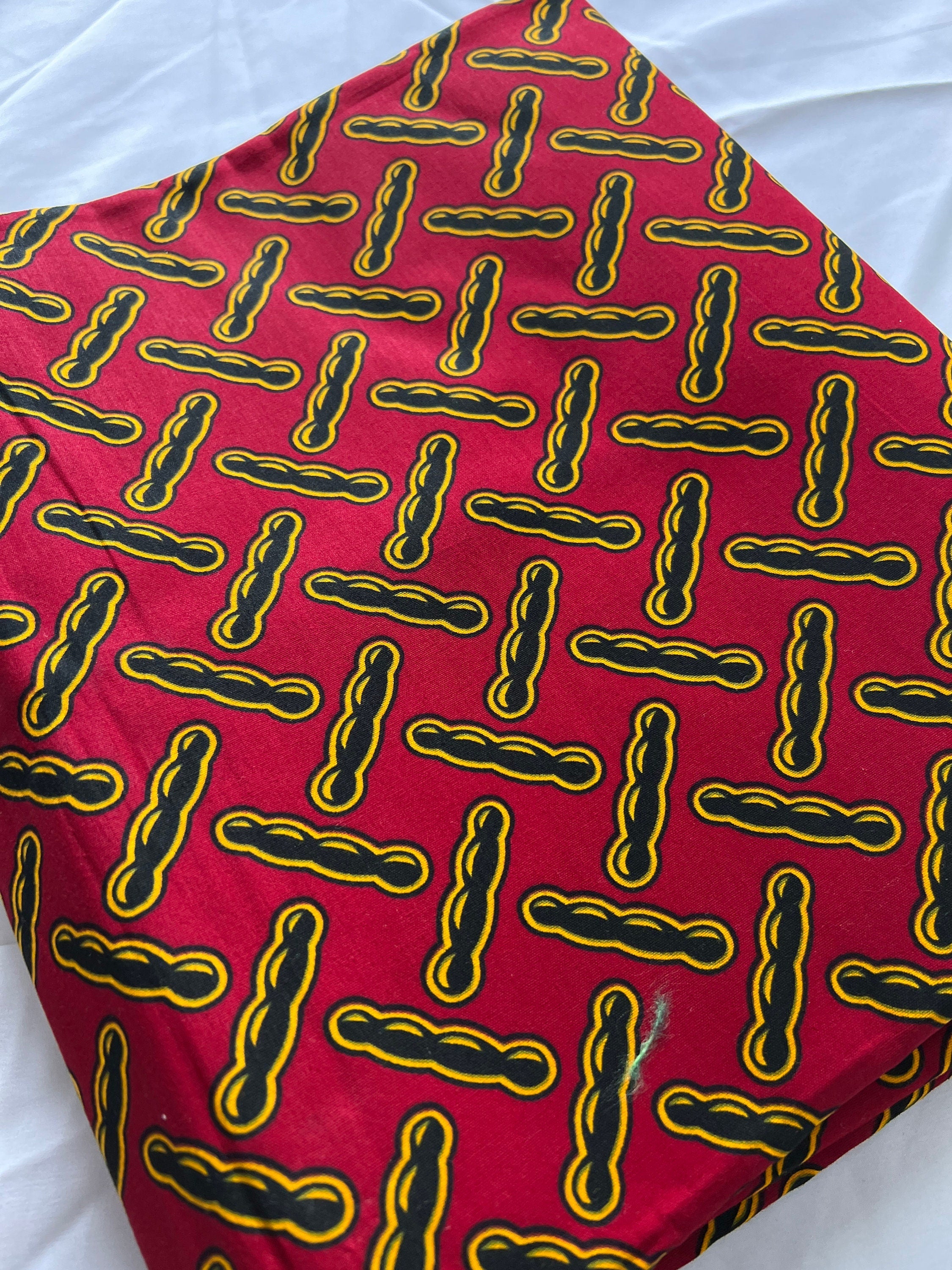 African Wax Print Fabric: Multicoloured Cotton Textile, 6 Yard