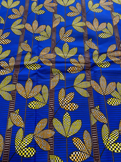 Polycotton African Fabric 6 Yards Soft Ankara Wax Print Material