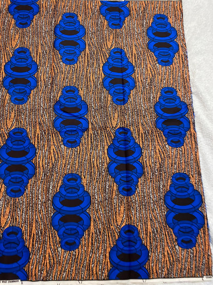 Polycotton African Fabric 6 Yards Soft Ankara Wax Print Material