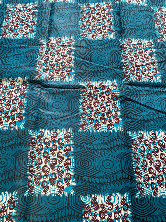Polycotton African Fabric 6 Yards Soft Ankara Wax Print Material