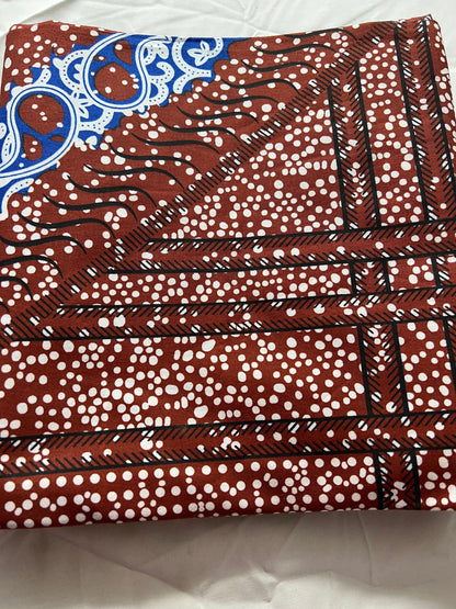 Polycotton African Fabric 6 Yards Soft Ankara Wax Print Material