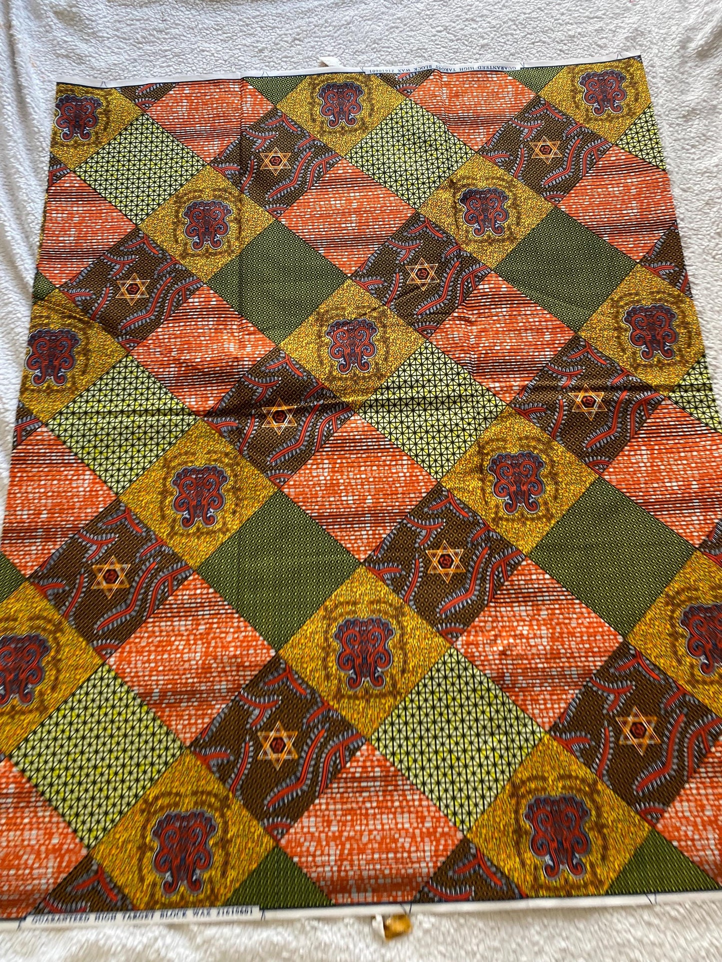 Polycotton African Fabric 6 Yards Soft Ankara Wax Print Material