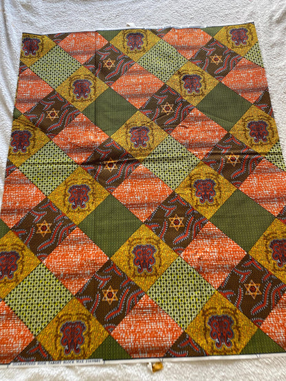 Polycotton African Fabric 6 Yards Soft Ankara Wax Print Material